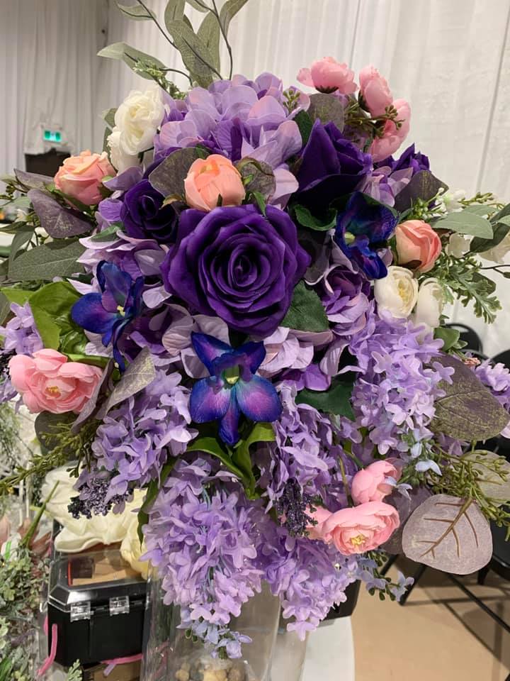 pinkpurplefloralarrangement Floral decorations